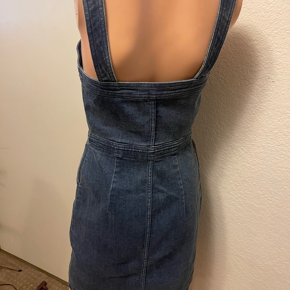 💙 Express Denim Button Front Mini Dress XS Good Condition - Picture 5 of 8